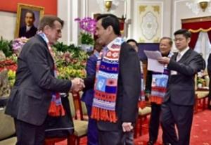 Bruce Knotts of ICUU with former President of Taiwan