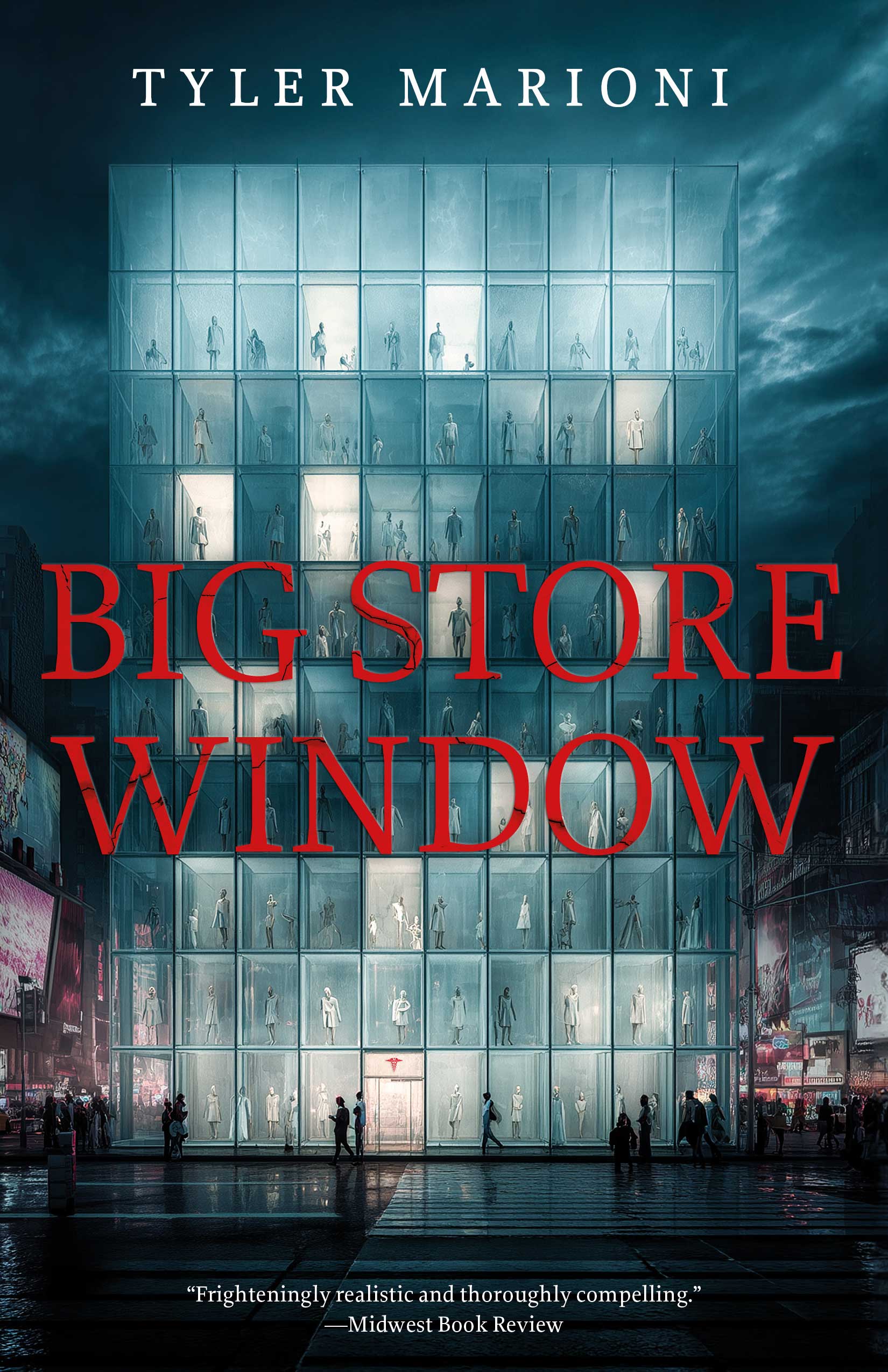 Tyler Marioni’s Big Store Window Imagines a Chilling Future Where Science Promises to Perfect Humanity