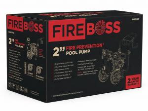AquaPlanet today announced the availability of the FireBoss™ Fire Prevention Pool Pump, a portable high-pressure water-transfer system designed to help homeowners, property managers and pool professionals draw water from swimming pools and other available sources for emergency response support, irrigation and property-protection applications FireBoss Packaging