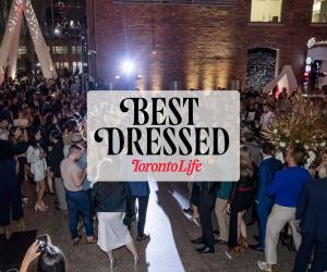 Guests at a past Toronto Life Best Dressed event, with the 2026 Best Dressed Toronto Life logo overlaid.