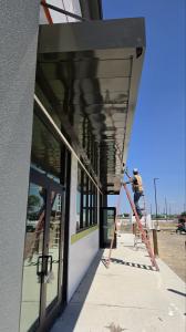 Installation process with a perspective.