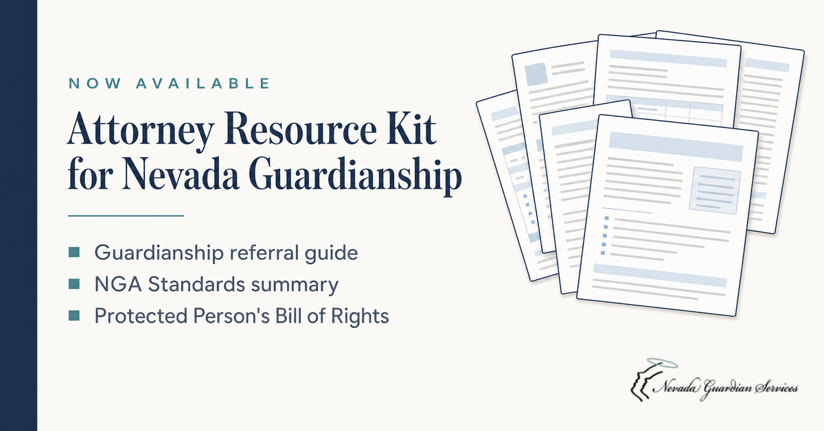 Nevada Guardian Services Releases Free Attorney Resource Kit on Nevada Guardianship