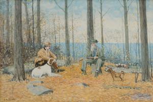 Watercolor on paper by Arthur Burdett Frost (1851-1928), titled The Hunters Story. Estimate: $40,000-$60,000