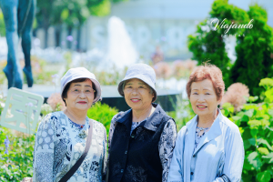 Asian women bonding while traveling