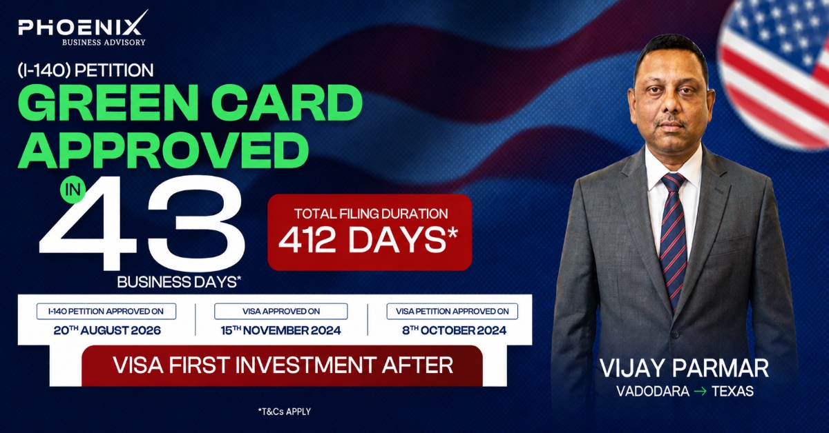 Phoenix Business Advisory Client Receives U.S. Green Card Following L-1 Visa Journey