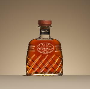 Three years after its launch, the James E The Modern James E Pepper Decanter manufacturered and decorated by Saverglass