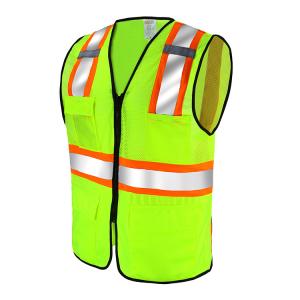 Side view of highly reflective jacket showing reflective bands. Photograph done for shopify website
