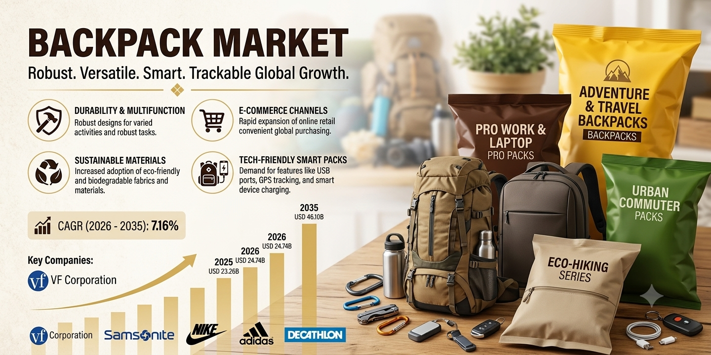 Backpack Market Set for Strong Expansion as Travel, Outdoor Recreation and Smart Design Reshape Demand