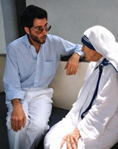 Tony Cointreau shares a quiet moment with Mother Teresa, whose friendship and example of compassion profoundly influenced his life and work.
