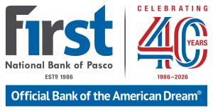 First National Bank of Pasco Celebrating 40 Years Logo