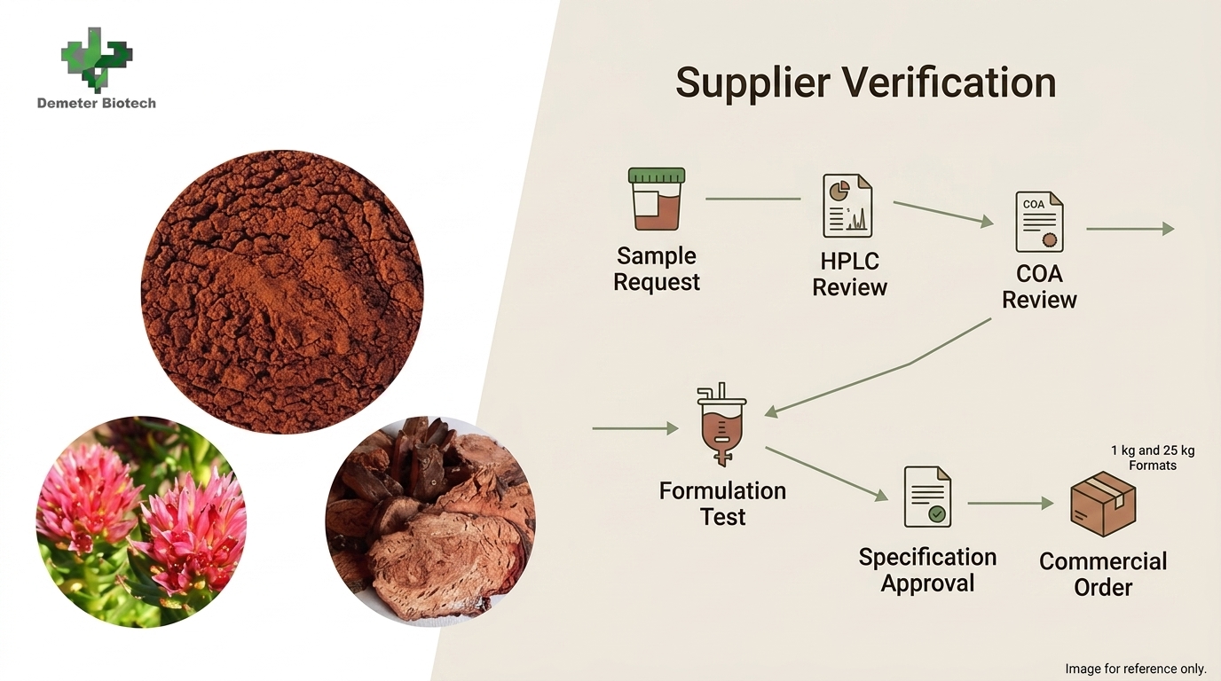 Top-Rated Rhodiola Rosea Extract Company Demeterherb Compares Rosavin and Salidroside Specifications