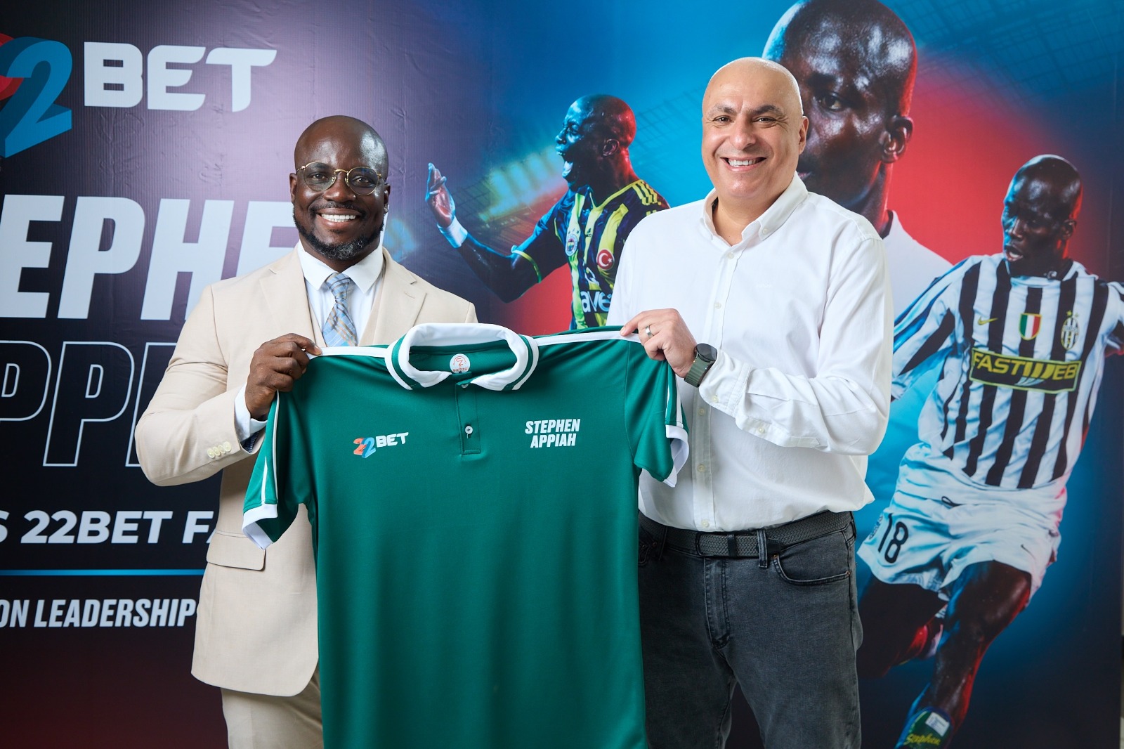 22Bet unveils African football legend Stephen Appiah as Global Ambassador