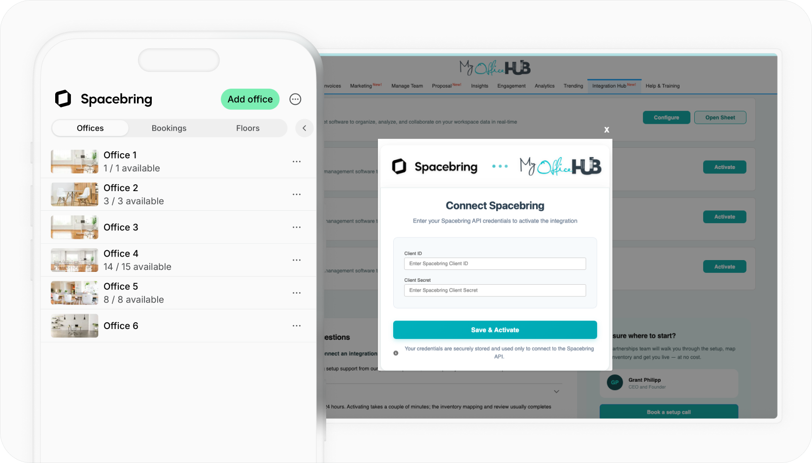 Office Hub and Spacebring Partner to Deliver Live Workspace Inventory