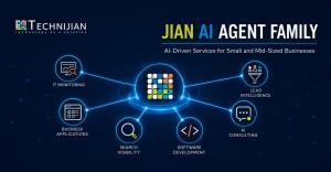 Technijian, an Irvine, California-based managed IT, cybersecurity, and compliance partner to small and mid-sized businesses since 2000, today announced the relaunch of technijian Technijian Jian AI Agent Family graphic showing six connected AI services for small and mid-sized businesses.