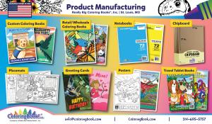 Really Big Coloring Books®, Inc., headquartered in St. Louis, Missouri, is a publisher, manufacturer, printer, and private-brand producer of adult and children’s coloring books, activity books, educational publications, storybooks, and specialty titles.