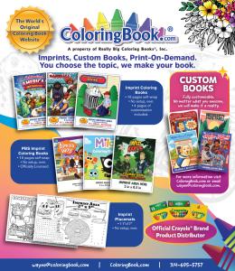 Custom Coloring Books Designed for Business, Group, Family, Organizations, Programs, Campaigns and more.