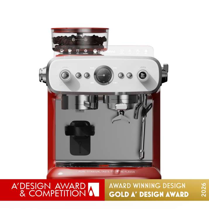 Titanium Coffee Machine by Carl Mertens Wins Gold A’ Design Award