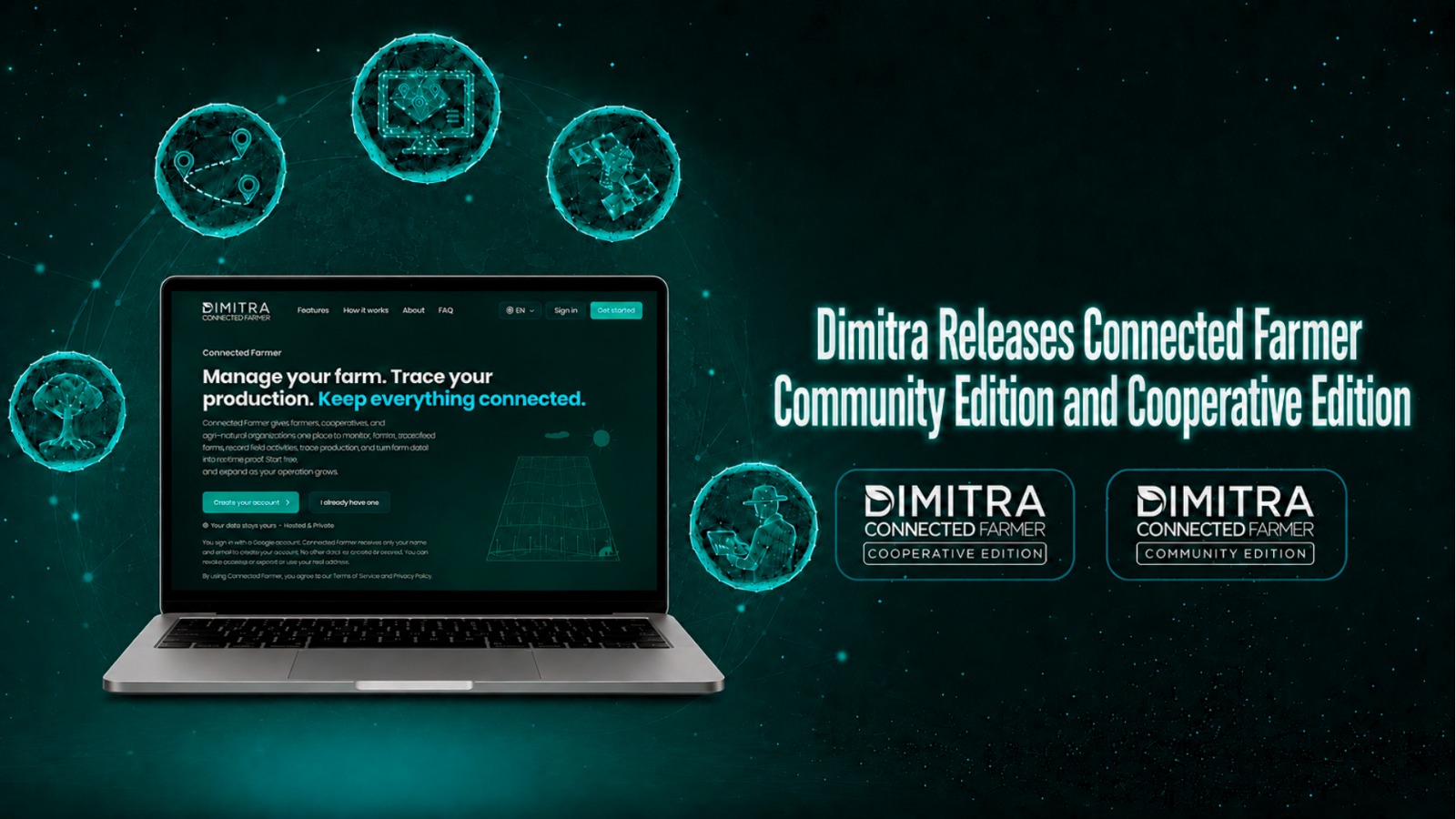 Dimitra Releases Connected Farmer Community Edition and Cooperative Edition