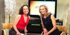 Liz and Melanie Hastings on set the of ABC7