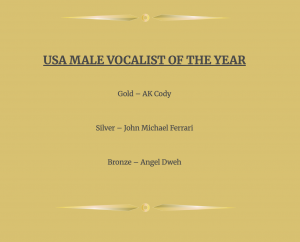 John Michael Ferrari USA Male Vocalist of the Year silver 2026