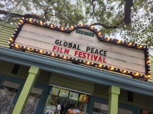 The award-winning Global Peace Film Festival returns Sept Marquee sign outside Enzian Theater in Maitland, Florida, illuminated with lights and displaying the words “Global Peace Film Festival” above the theater entrance.