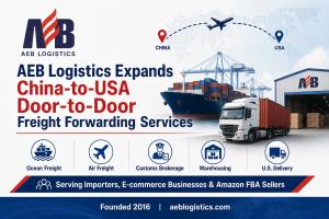AEB Logistics, a China-based international freight forwarding company, has expanded its China-to-USA door-to-door shipping services to support businesses importing commercial goods from China to the United States AEB Logistics Expands China-to-USA Door-to-Door Freight Forwarding Services.