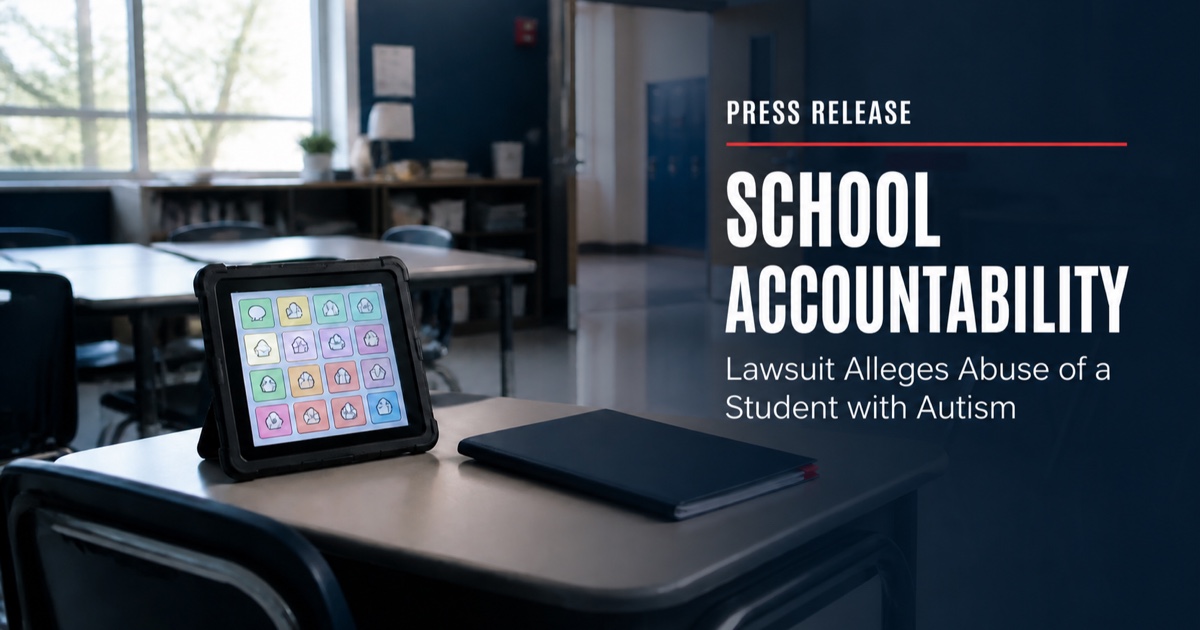 RTM Law Announces Lawsuit Involving Alleged Classroom Incident with Student with Autism