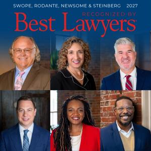Headshots of the partners with the 'Best Lawyers' logo on top