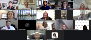 Screenshot from Teams meeting of guests attending Apparo and Regions Technology Foundations Cohort meeting.