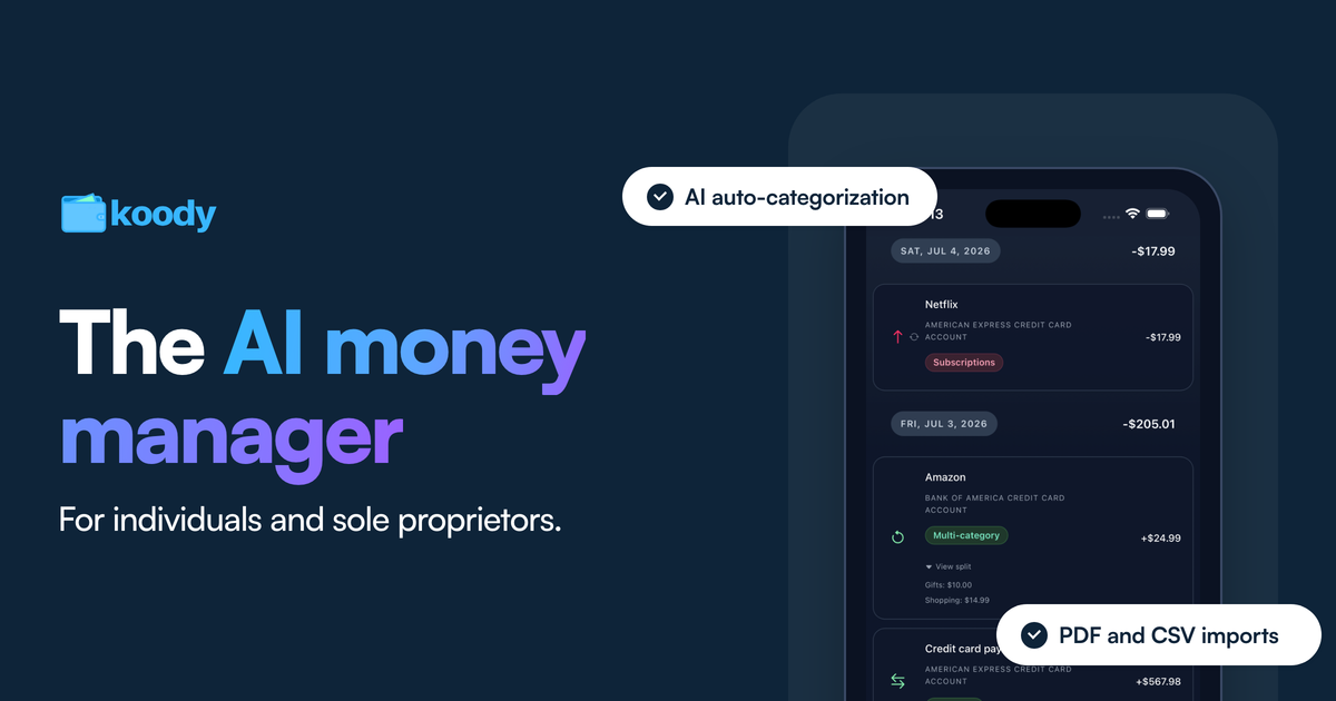Koody Launches Native PDF Statement Imports for AI Financial Tracking