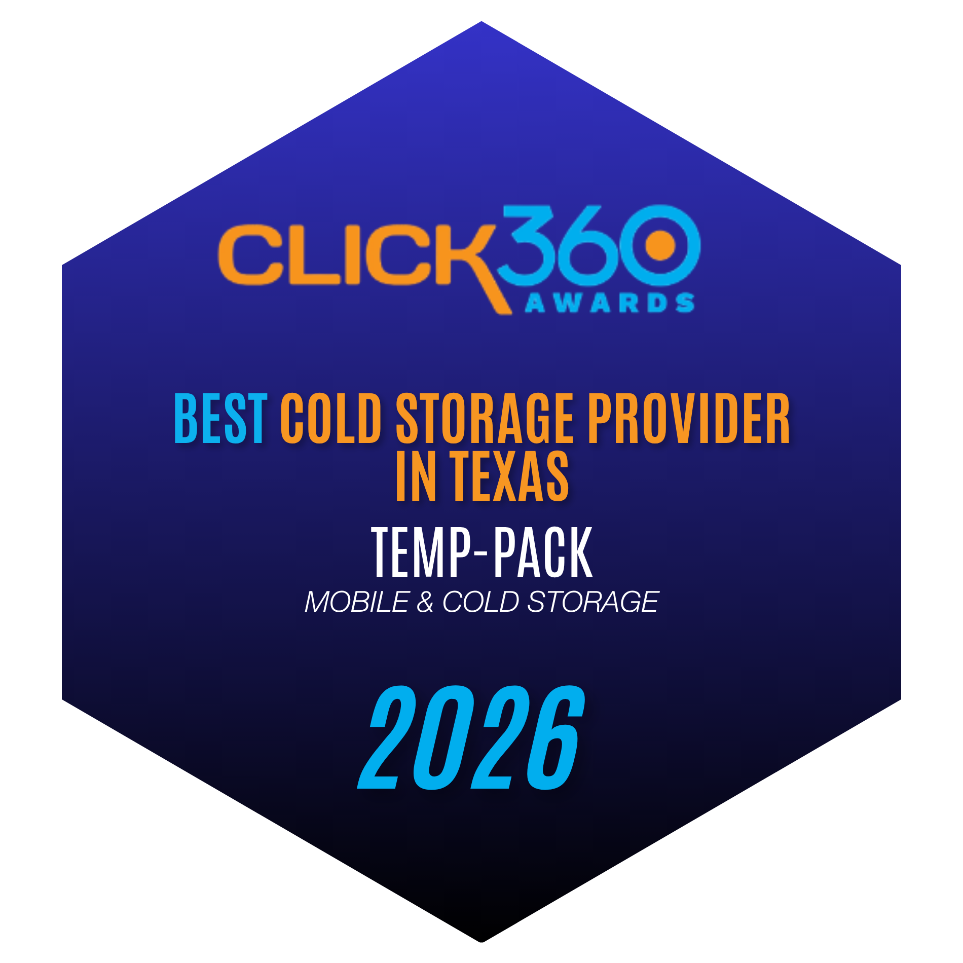 Temp-Pack Named Best Cold Storage Provider in Texas for 2026 by Click360 Awards
