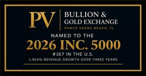 PV Bullion & Gold Exchange Ranks No PV Bullion & Gold Exchange named No. 167 on the 2026 Inc. 5000 with 1,954% revenue growth over three years.