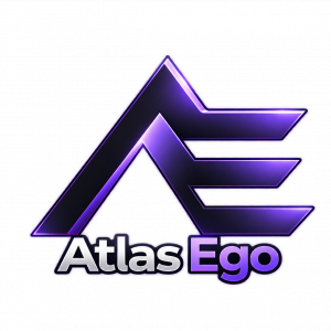 Atlas Ego purple AE monogram logo