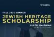 Rockville, MD Family Law Firm Announces Latest Winner of Jewish Heritage Scholarship