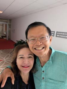 Teresa poses for a photo with Chin Yao, founder of Kindness Forward. Photo: M. Teresa Lawrence.