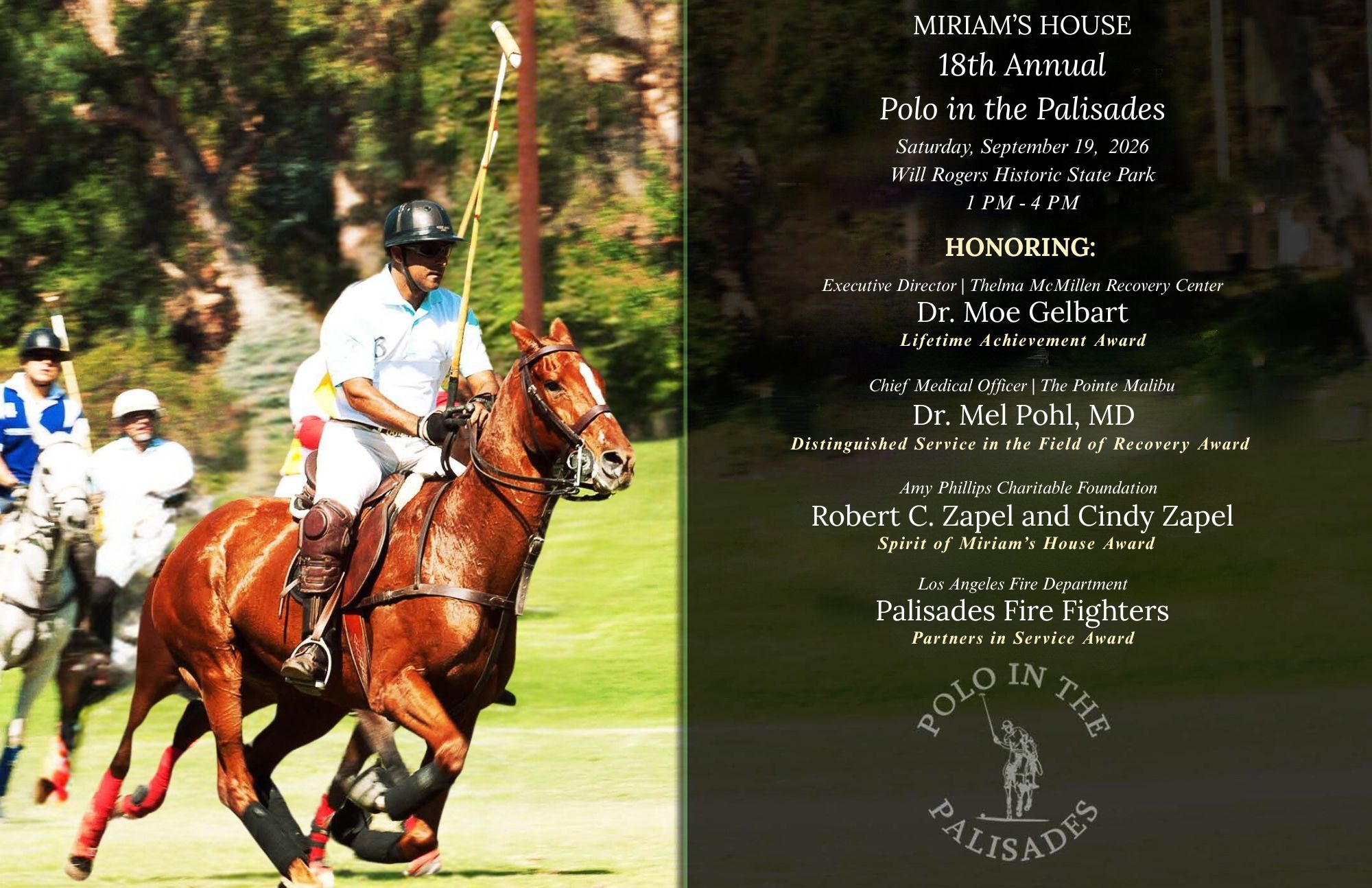 RETURN OF POLO IN THE PALISADES ON SEPTEMBER 19, 2026, CELEBRATING RESILIENCE, COMMUNITY AND KEEPING FAMILIES TOGETHER