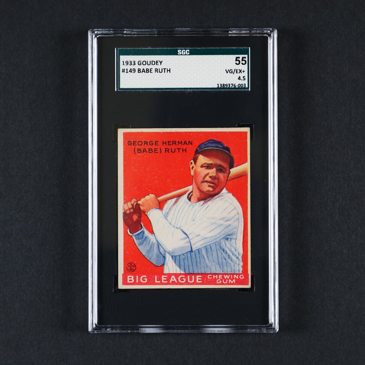 Two 1933 Goudey Babe Ruth Cards, Mickey Mantle, Hank Aaron Headline September 27 Sports Card Auction