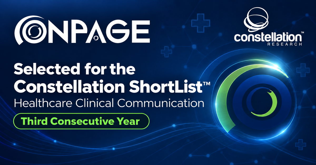 OnPage Selected in Constellation ShortList™ for Healthcare Clinical Communication for Third Consecutive Year