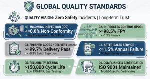 Seven Stage Quality Control Pipeline and Warranty Backing