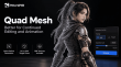 Neural4D Introduces Quad Mesh Generation for Easier 3D Editing and Animation