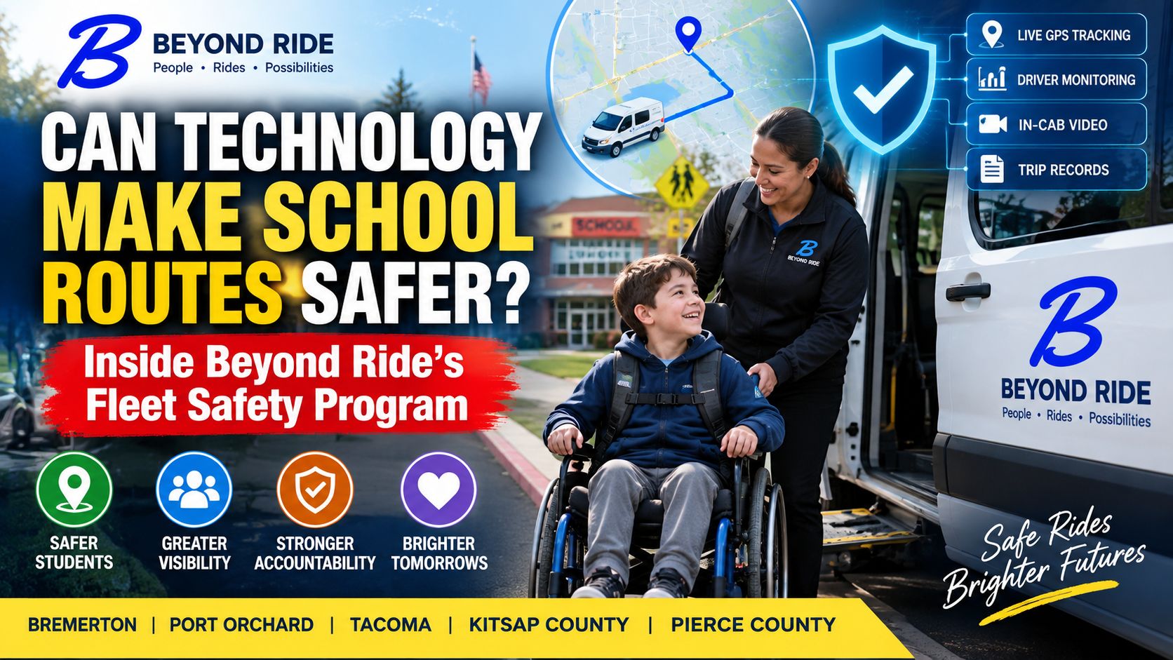 Can Technology Make School Routes Safer? Beyond Ride Rolls Out Fleet Safety Program Across Bremerton and Port Orchard
