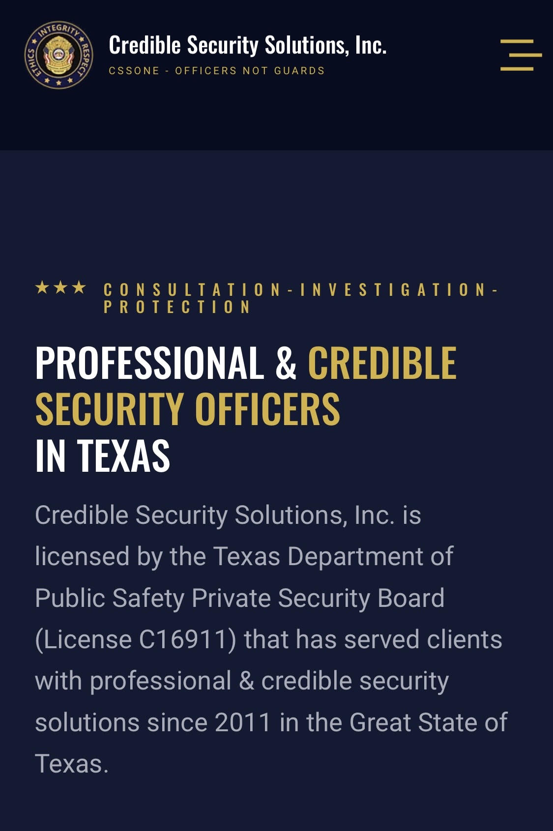 Credible Security Solutions Launches New Website, Empowering Potential Clients With Security Guard Company Vetting Guide