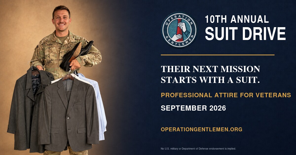 The Gents Place Launches 10th Annual Suit Drive for Veterans