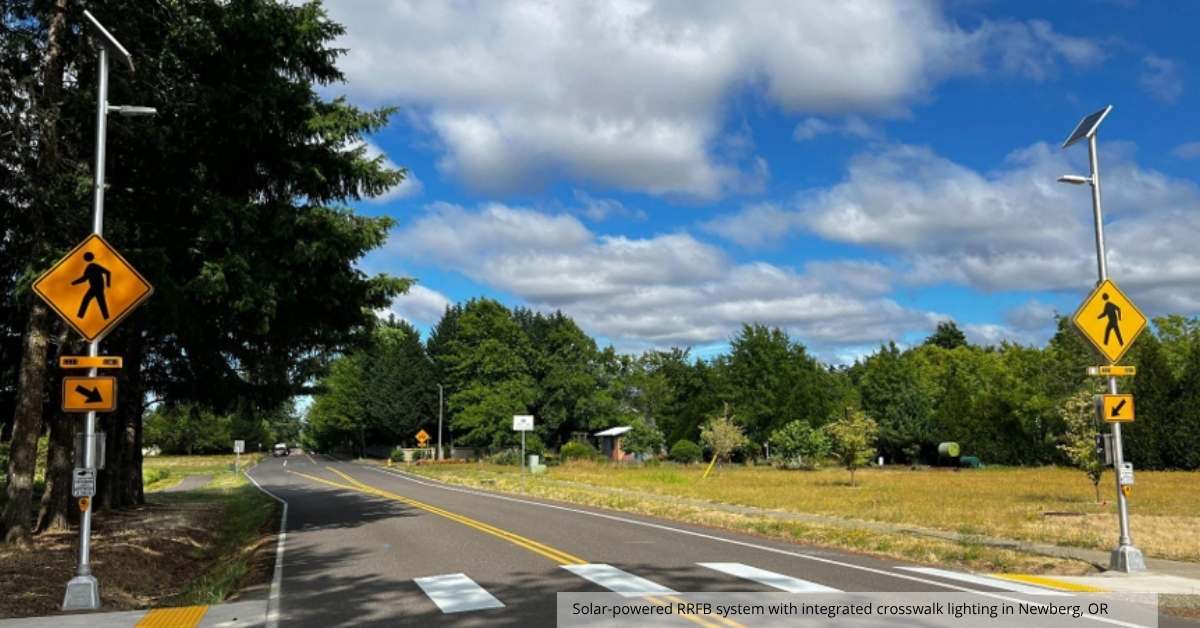 CITY OF NEWBERG ENHANCES PEDESTRIAN SAFETY WITH NEW SOLAR-POWERED PEDESTRIAN CROSSING