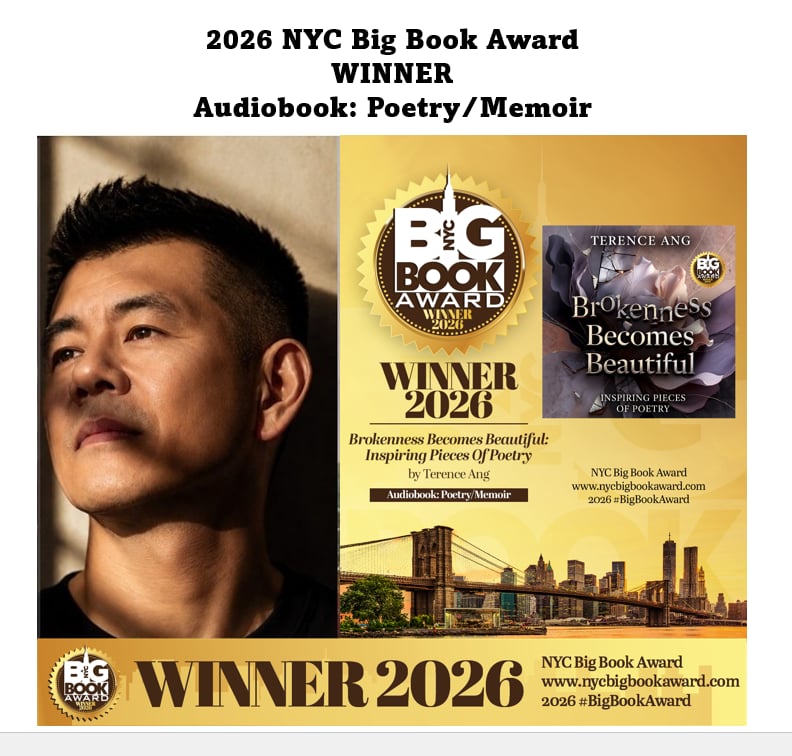 Singapore Stroke Survivor Living with Aphasia Terence Ang Wins 2026 NYC Big Book Award® for Brokenness Becomes Beautiful