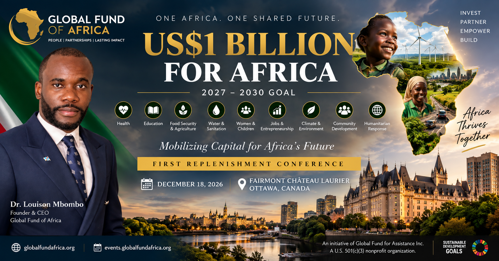 Global Fund of Africa Launches US$1 Billion Fundraising Campaign Ahead of Ottawa Replenishment Conference