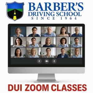 Barber's Driving School live Zoom classroom for Georgia DDS-Approved Risk Reduction & Defensive Driving Classes for Georgia License Reinstatement.