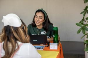 National College Resources Foundation (NCRF) will host the 13ᵗʰ Annual Latino College Expo™ on Saturday, September 12, from 10:00 a Student applying to college at Latino College Expo™
