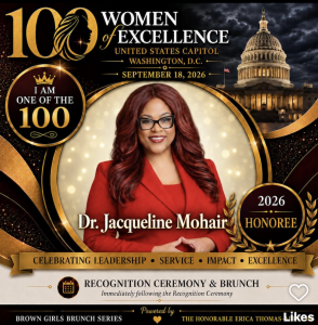 2026 “100 Women of Excellence” honoree Dr. Jacqueline Mohair
