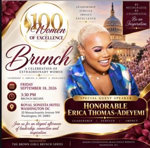 The 100 Women of Excellence Brunch-Honorable Erica Thomas-Adeyemi